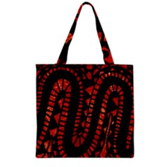 Background Abstract Red Black Grocery Tote Bag