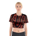 Background Abstract Red Black Cotton Crop Top View1