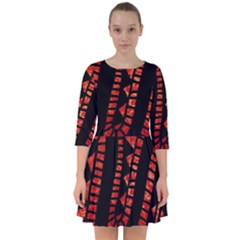 Background Abstract Red Black Smock Dress