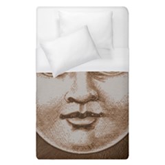 Moon Face Vintage Design Sepia Duvet Cover (single Size) by Nexatart