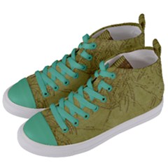 Vintage Map Background Paper Women s Mid-top Canvas Sneakers