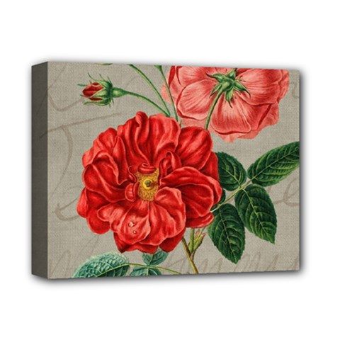 Flower Floral Background Red Rose Deluxe Canvas 14  X 11  by Nexatart