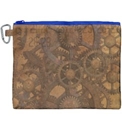 Background Steampunk Gears Grunge Canvas Cosmetic Bag (xxxl) by Nexatart