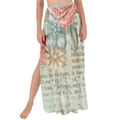 Vintage Floral Background Paper Maxi Chiffon Tie-up Sarong