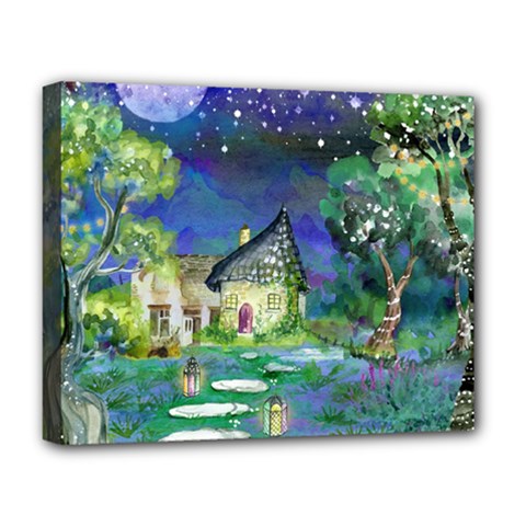 Background Fairy Tale Watercolor Deluxe Canvas 20  x 16  