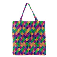 Background Geometric Triangle Grocery Tote Bag