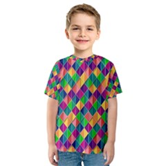 Background Geometric Triangle Kids  Sport Mesh Tee