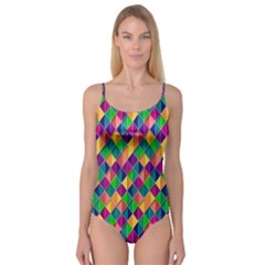 Background Geometric Triangle Camisole Leotard 