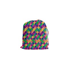 Background Geometric Triangle Drawstring Pouches (XS) 