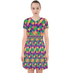 Background Geometric Triangle Adorable in Chiffon Dress