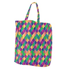 Background Geometric Triangle Giant Grocery Zipper Tote