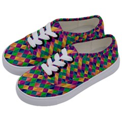 Background Geometric Triangle Kids  Classic Low Top Sneakers