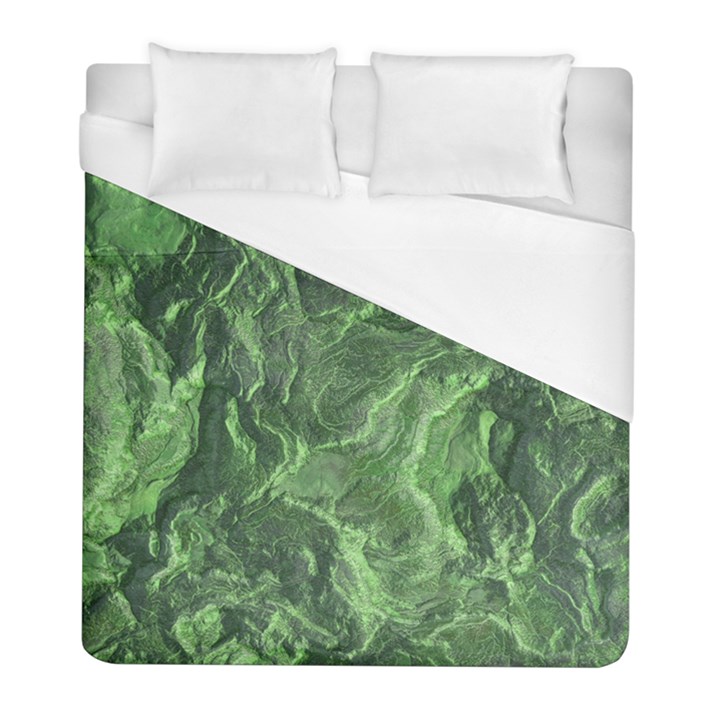 Green Geological Surface Background Duvet Cover (Full/ Double Size)