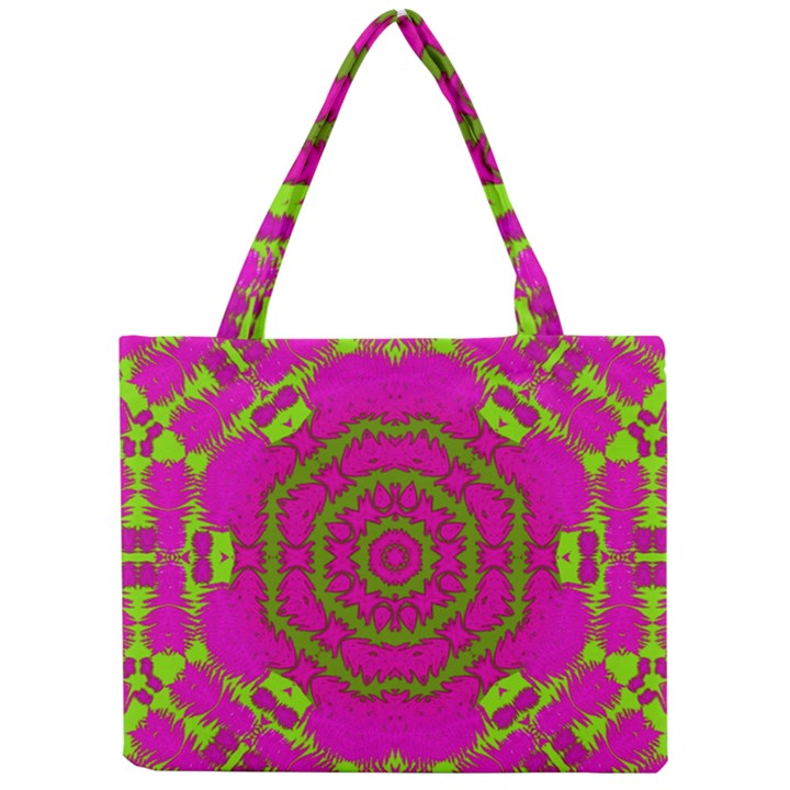 Fern Forest Star Mandala Decorative Mini Tote Bag