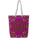 Fern Forest Star Mandala Decorative Full Print Rope Handle Tote (Small) View1