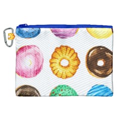 Donuts Canvas Cosmetic Bag (xl) by KuriSweets