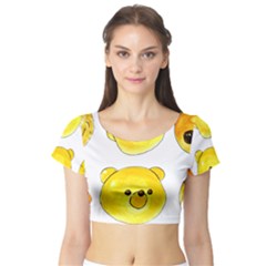 Bread Short Sleeve Crop Top by KuriSweets