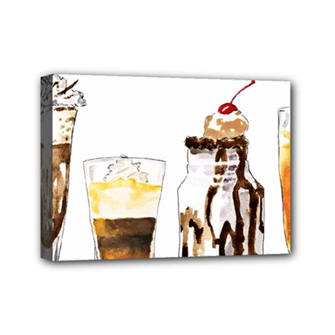 Coffee And Milkshakes Mini Canvas 7  X 5  by KuriSweets