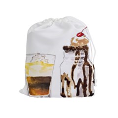 Coffee And Milkshakes Drawstring Pouches (extra Large) by KuriSweets