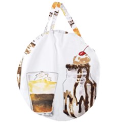 Coffee And Milkshakes Giant Round Zipper Tote by KuriSweets