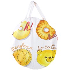 Cute Bread Giant Round Zipper Tote by KuriSweets