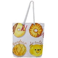 Cute Bread Full Print Rope Handle Tote (large) by KuriSweets