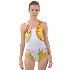 Bread Stickers Cut-out Back One Piece Swimsuit