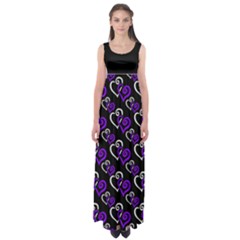 Purple Hearts Plus Size 5xl Empire Waist Maxi Dress by Goddess