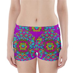 Hearts In A Mandala Scenery Of Fern Boyleg Bikini Wrap Bottoms by pepitasart