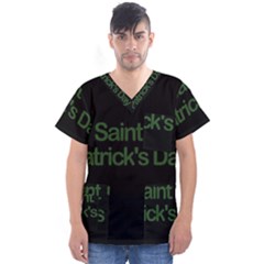  St  Patricks Day  Men s V-neck Scrub Top