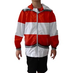 Austria Country Nation Flag Hooded Wind Breaker (kids) by Nexatart