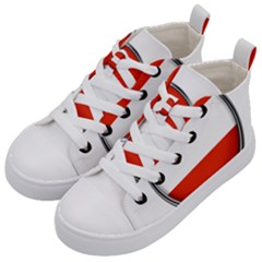 Austria Country Nation Flag Kid s Mid-top Canvas Sneakers