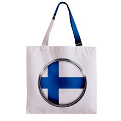 Finland Country Flag Countries Zipper Grocery Tote Bag by Nexatart