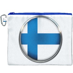 Finland Country Flag Countries Canvas Cosmetic Bag (xxxl)