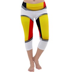 Belgium Flag Country Brussels Capri Yoga Leggings by Nexatart