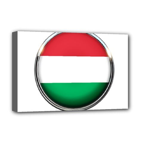 Hungary Flag Country Countries Deluxe Canvas 18  X 12  