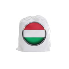 Hungary Flag Country Countries Drawstring Pouches (medium)  by Nexatart