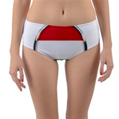 Hungary Flag Country Countries Reversible Mid-waist Bikini Bottoms by Nexatart