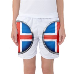 Iceland Flag Europe National Women s Basketball Shorts by Nexatart