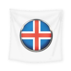 Iceland Flag Europe National Square Tapestry (small) by Nexatart