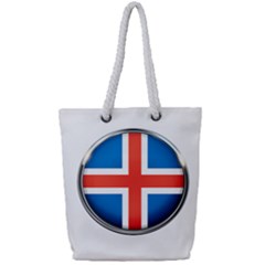 Iceland Flag Europe National Full Print Rope Handle Tote (small) by Nexatart