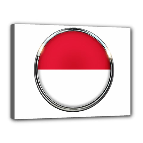 Monaco Or Indonesia Country Nation Nationality Canvas 16  X 12  by Nexatart