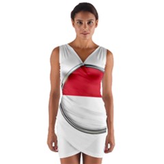 Monaco Or Indonesia Country Nation Nationality Wrap Front Bodycon Dress by Nexatart