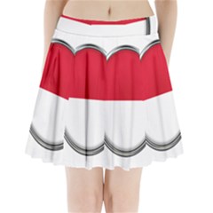 Monaco Or Indonesia Country Nation Nationality Pleated Mini Skirt by Nexatart
