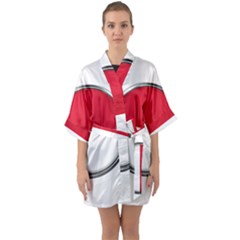 Monaco Or Indonesia Country Nation Nationality Quarter Sleeve Kimono Robe