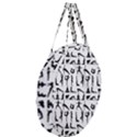 Yoga pattern Giant Round Zipper Tote View3