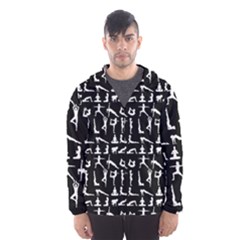 Yoga Pattern Hooded Wind Breaker (men) by Valentinaart