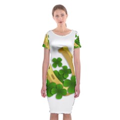  St  Patricks Day  Classic Short Sleeve Midi Dress by Valentinaart