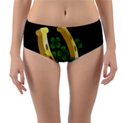  St  Patricks Day  Reversible Mid-waist Bikini Bottoms by Valentinaart