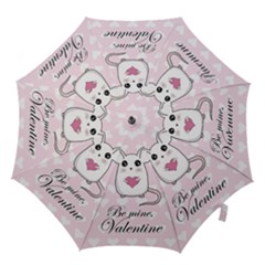 Cute Mouse - Valentines Day Hook Handle Umbrellas (medium) by Valentinaart
